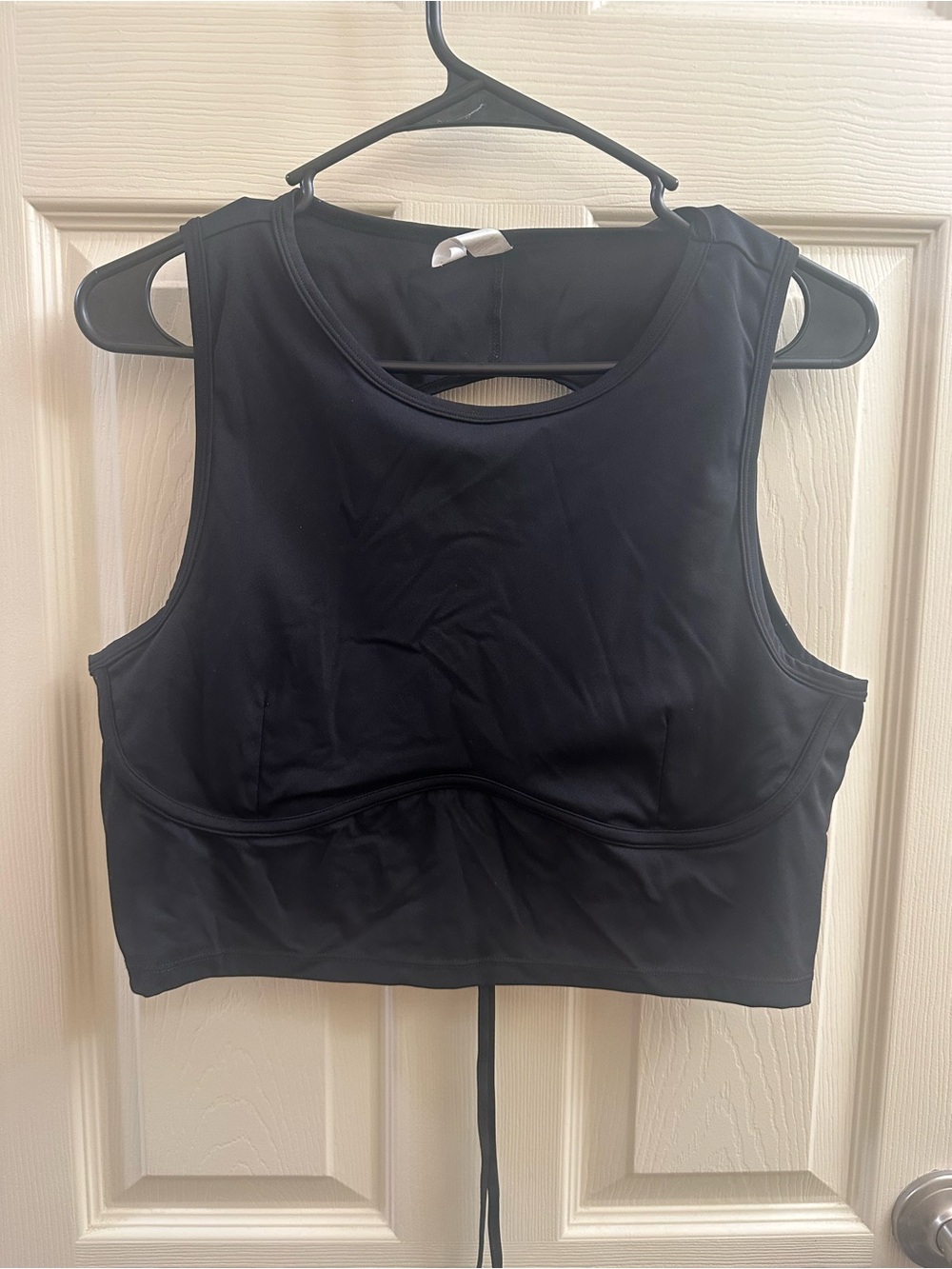 Fashion Nova Black High-Neck Sports Bra Crop Top